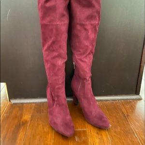Suede tall boots